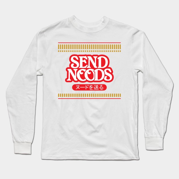 Send Noods - Cup Noodles Long Sleeve T-Shirt by deancoledesign